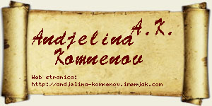 Andjelina Komnenov vizit kartica